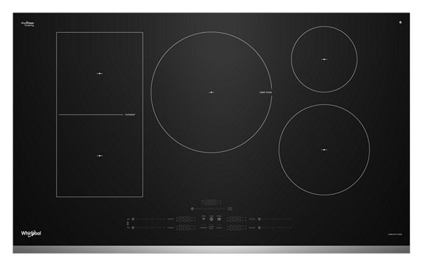 Whirlpool 36" Intelligent Induction Cooktop with Temp Cook™ Technology and WipeClean™ Coating WCIT7536SS