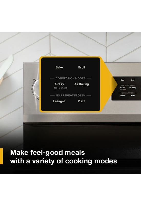 Whirlpool 30-inch Electric Range with Air Cooking Technology WFES5730SV