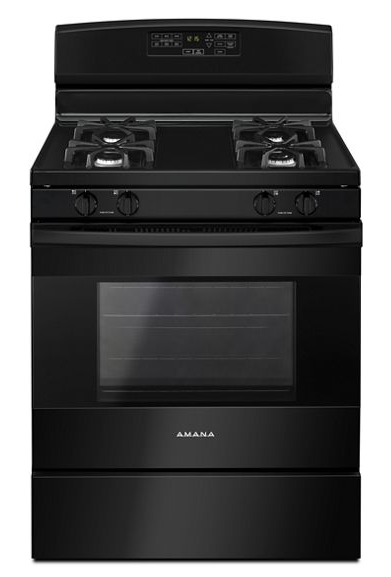 Amana 30-inch Gas Range with Self-Clean Option AGR6603SFB-Black