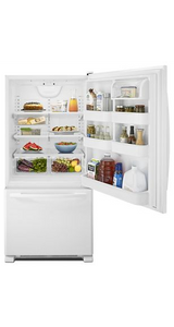 Amana 33-inch Wide Bottom-Freezer Refrigerator with EasyFreezer™ Pull-Out Drawer - 22 cu. ft. Capacity ABB2224BRW