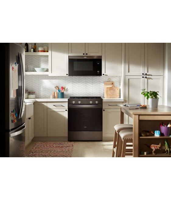 Whirlpool 30-inch Gas Smart Range with Air Cooking Technology and Steam Clean WSGS4530TV
