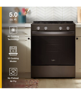 Whirlpool 30-inch Gas Smart Range with Air Cooking Technology and Steam Clean WSGS4530TV