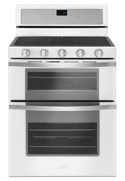 Whirlpool 6.0 Cu. Ft. Gas Double Oven Range with Center Oval Burner WGG745S0FH