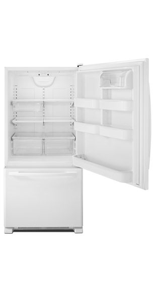 Amana 33-inch Wide Bottom-Freezer Refrigerator with EasyFreezer™ Pull-Out Drawer - 22 cu. ft. Capacity ABB2224BRW