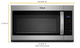 Whirlpool 1.7 cu. ft. Microwave Hood Combination with Electronic Touch Controls WMH31017HS