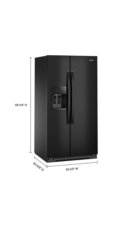 Whirlpool 36-inch Wide Side-by-Side Refrigerator - 28 cu. ft. WRSF5536RB