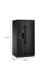 Whirlpool 36-inch Wide Side-by-Side Refrigerator - 28 cu. ft. WRSF5536RB