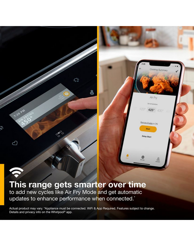 Whirlpool 5.8 cu. ft. Smart Slide-in Gas Range with Air Fry, when Connected WEG750H0HZ