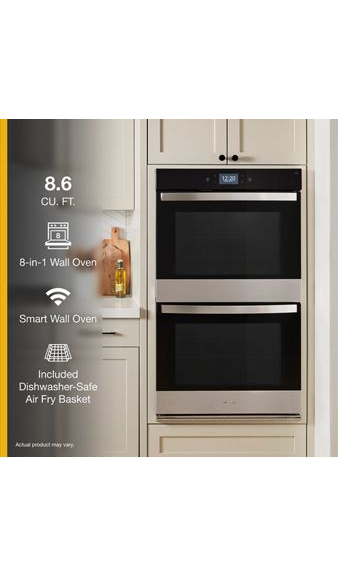 Whirlpool 8.6 Cu. Ft. Double Smart Wall Oven with Air Fry WOED7027PZ