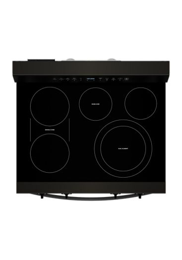 Whirlpool 30-inch Smart Electric Smart Range with Air Cooking Technology, No Preheat Air Fry, High Speed Preheat Oven, WipeClean™ Coating, and Steam/Self Clean WFES7530RV