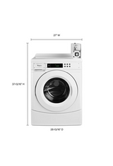Whirlpool 27" Commercial High-Efficiency Energy Star-Qualified Front-Load Washer Featuring Factory-Installed Coin Drop with Coin Box CHW9150GW