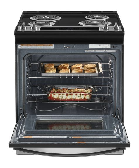 Whirlpool 4.8 Cu. Ft. Electric Range with Frozen Bake Technology WEC310S0LS-Stainless Steel