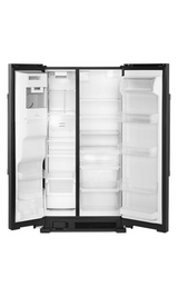 Maytag 36-Inch Wide Side-by-Side Refrigerator with Exterior Ice and Water Dispenser - 25 Cu. Ft. MSS25C4MGB
