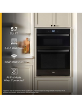 Whirlpool 5.7 Total Cu. Ft. Combo Wall Oven with Air Fry When Connected WOEC5027LB