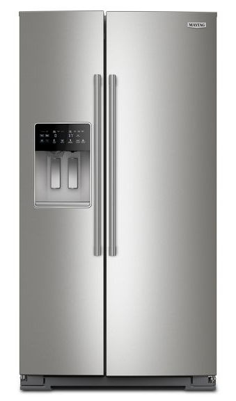 Maytag 36-inch Wide Full-Depth Side-by-Side Refrigerator with Arctic Blue Interior - 28.3 Cu. Ft. MRSF6636RZ