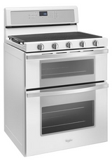 Whirlpool 6.0 Cu. Ft. Gas Double Oven Range with Center Oval Burner WGG745S0FH