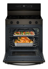 Whirlpool 30-inch Smart Electric Smart Range with Air Cooking Technology, No Preheat Air Fry, High Speed Preheat Oven, WipeClean™ Coating, and Steam/Self Clean WFES7530RV