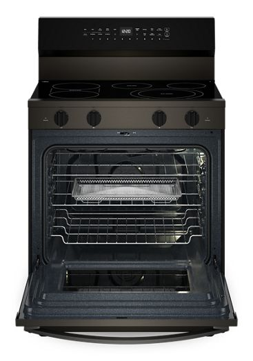 Whirlpool 30-inch Smart Electric Smart Range with Air Cooking Technology, No Preheat Air Fry, High Speed Preheat Oven, WipeClean™ Coating, and Steam/Self Clean WFES7530RV