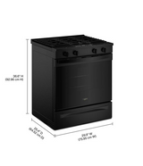 Whirlpool 30-inch Gas Smart Range with Air Cooking Technology and Steam Clean WSGS4530TB