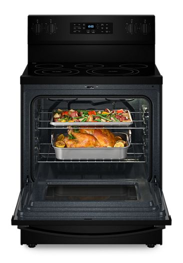 Whirlpool 30-inch Energy Star Electric Range with Air Cooking Technology, No Preheat Air Fry and Air Baking and Self Clean WFES5030RB