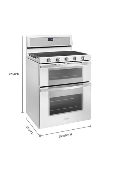 Whirlpool 6.0 Cu. Ft. Gas Double Oven Range with Center Oval Burner WGG745S0FH