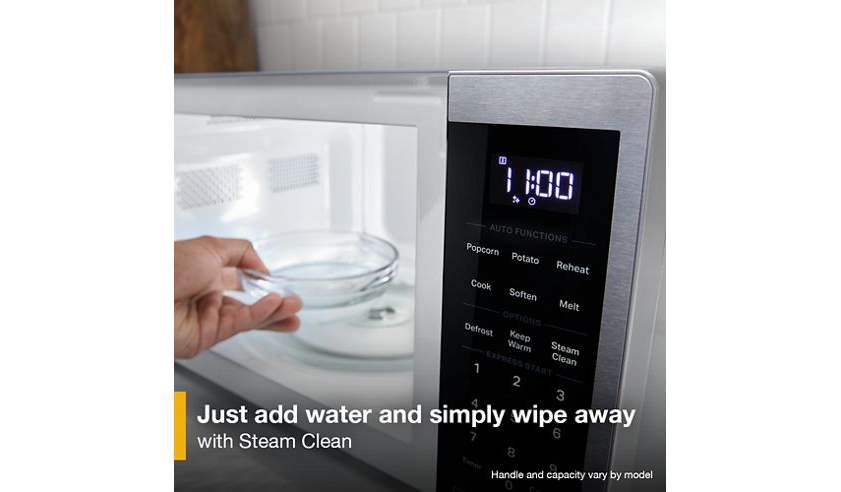 Whirlpool 0.9 cu. ft. Stainless Steel Countertop Microwave With Steam Clean - 900 watt WMCS3019RB
