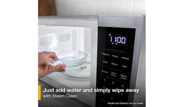Whirlpool 0.9 cu. ft. Stainless Steel Countertop Microwave With Steam Clean - 900 watt WMCS3019RB