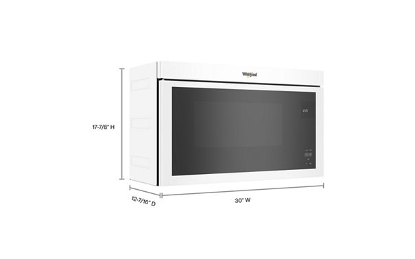 Whirlpool 1.1 Cu. Ft. Flush Mount Microwave with Turntable-Free Design WMMF5930PW-White