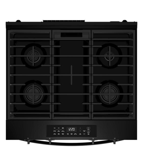 Whirlpool 30-inch Gas Smart Range with Air Cooking Technology and Steam Clean WSGS4530TB