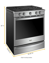 Whirlpool 5.8 cu. ft. Smart Slide-in Gas Range with Air Fry, when Connected WEG750H0HZ
