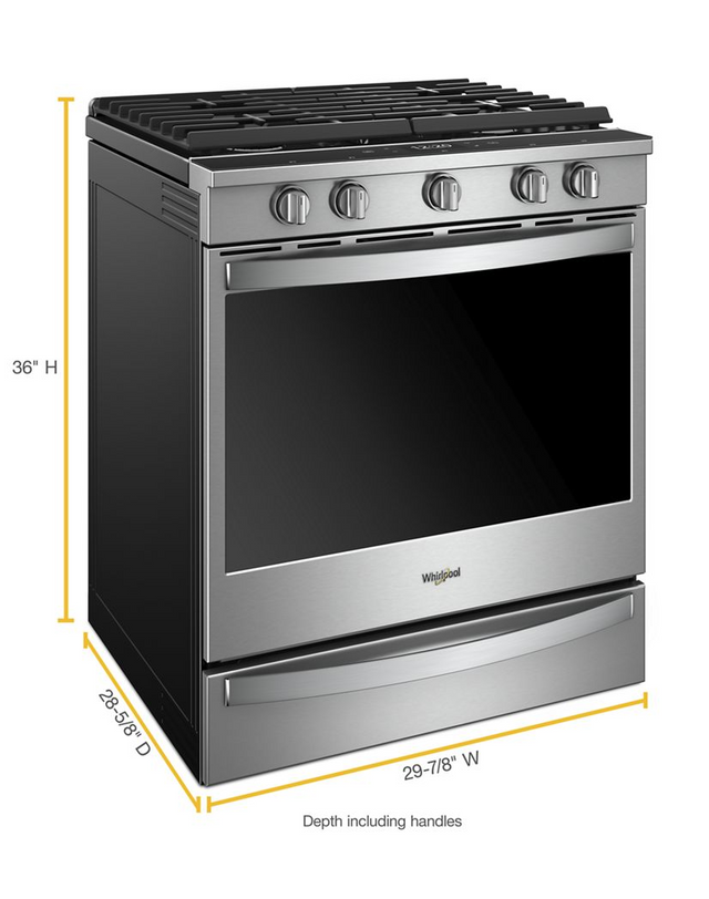 Whirlpool 5.8 cu. ft. Smart Slide-in Gas Range with Air Fry, when Connected WEG750H0HZ