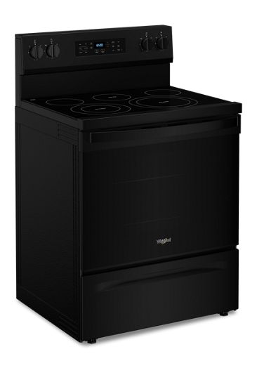 Whirlpool 30-inch Energy Star Electric Range with Air Cooking Technology, No Preheat Air Fry and Air Baking and Self Clean WFES5030RB