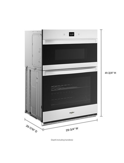 Whirlpool 6.4 Total Cu. Ft. Combo Wall Oven with Air Fry When Connected WOEC5030LW