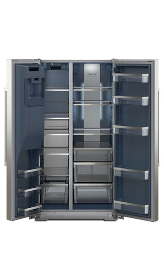 Maytag 36-inch Wide Full-Depth Side-by-Side Refrigerator with Arctic Blue Interior - 28.3 Cu. Ft. MRSF6636RZ