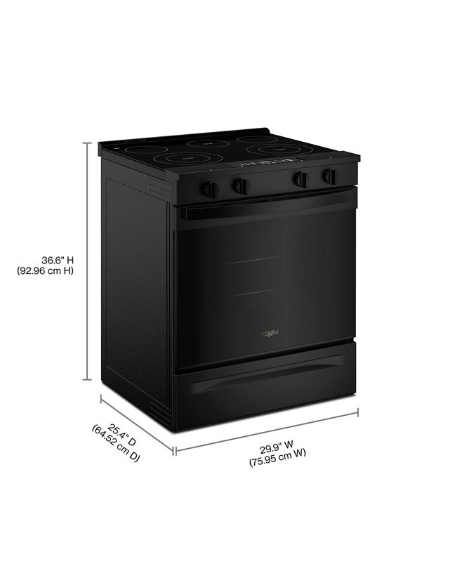 Whirlpool 30-inch Electric Range with No Preheat and Slow Cook Modes WSES3330TB