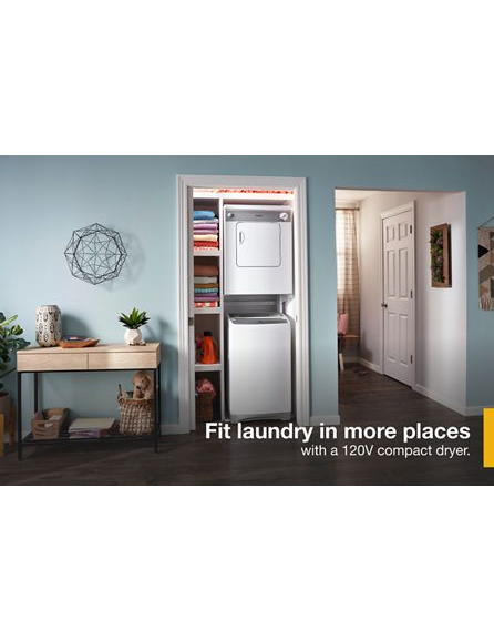 Whirlpool 3.4 cu. ft. Compact Electric Dryer with AccuDry Drying System LDR3822PQ