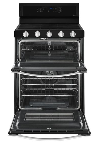 Whirlpool 6.0 Cu. Ft. Gas Double Oven Range with Center Oval Burner WGG745S0FE