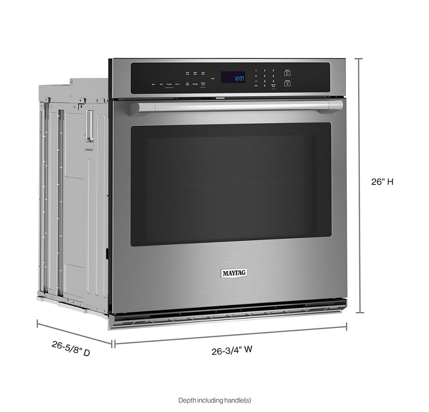 Maytag 27-inch Single Wall Oven with Air Fry and Basket - 4.3 cu. ft. MOES6027LZ