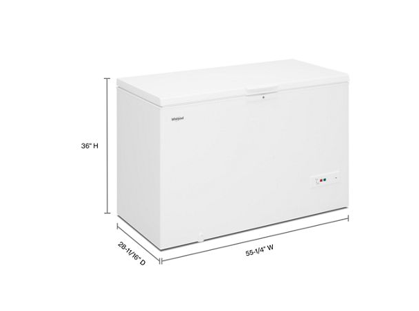 Whirlpool 16 Cu. Ft. Convertible Chest Freezer with 3 Storage Levels WZC5216LW