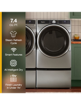 Whirlpool 7.4 cu. ft. Smart Front Load ENERGY STAR® Gas Dryer with Steam Capabilities WGD6720RR