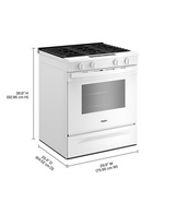Whirlpool 30-inch Gas Smart Range with Air Cooking Technology and Steam Clean WSGS4530TW