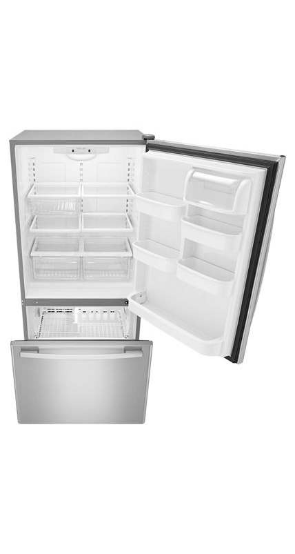 Amana 33-inch Wide Bottom-Freezer Refrigerator with EasyFreezer™ Pull-Out Drawer - 22 cu. ft. Capacity ABB2224BRM