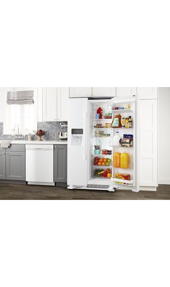 Amana 33-inch Side-by-Side Refrigerator with Dual Pad External Ice and Water Dispenser ASI2175GRW