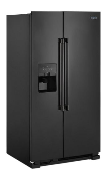 Maytag 36-Inch Wide Side-by-Side Refrigerator with Exterior Ice and Water Dispenser - 25 Cu. Ft. MSS25C4MGB