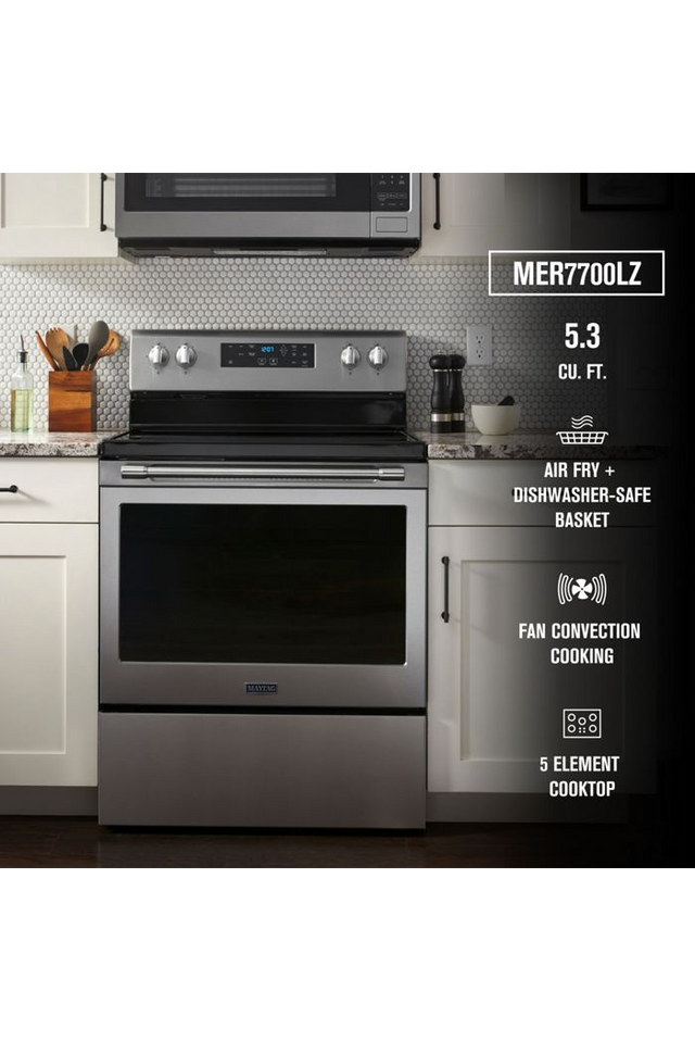 Maytag Electric Range with Air Fryer and Basket - 5.3 cu. ft. MER7700LZ