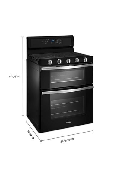 Whirlpool 6.0 Cu. Ft. Gas Double Oven Range with Center Oval Burner WGG745S0FE