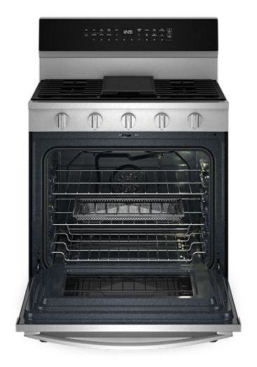 Whirlpool 30-inch Smart Gas Range with Air Cooking Technology, No Preheat Air Fry, Steam/Self Clean and High Speed Preheat WFGS7530RZ