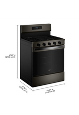 Whirlpool 30-inch Gas Range with Air Cooking Technology WFGS5730SV