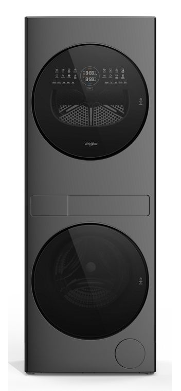 Whirlpool Compact ENERGY STAR® Ventless Heat Pump Laundry Tower with 2.7-cu ft Washer and Electric 4.3-cu ft Dryer WFH5424SJ