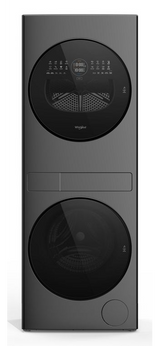 Whirlpool Compact ENERGY STAR® Ventless Heat Pump Laundry Tower with 2.7-cu ft Washer and Electric 4.3-cu ft Dryer WFH5424SJ